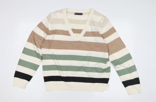 Womens UK Size M Marks and Spencer Multicoloured Pullover Jumper