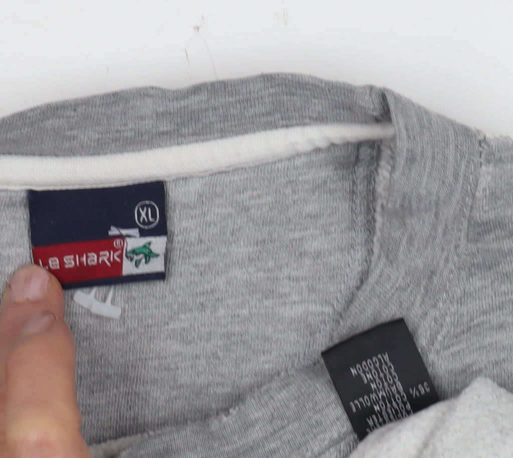 Mens UK Size XL Le Shark Grey Pullover Sweatshirt