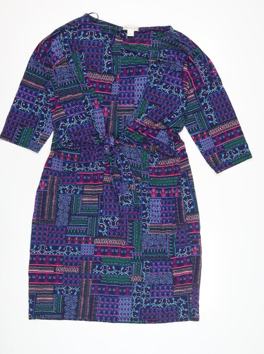 Monsoon Women's Multicoloured Patchwork Shift Dress