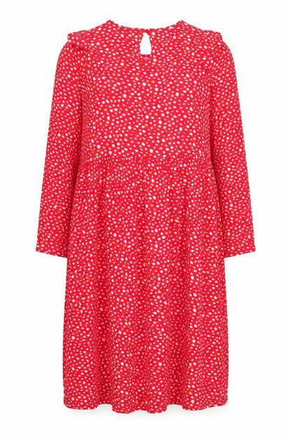 Wednesday's Girl Red Polka Dot Midi Dress XL