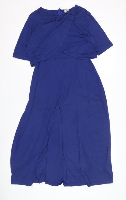 ASOS Women's Blue Long Cotton Dress Size 10