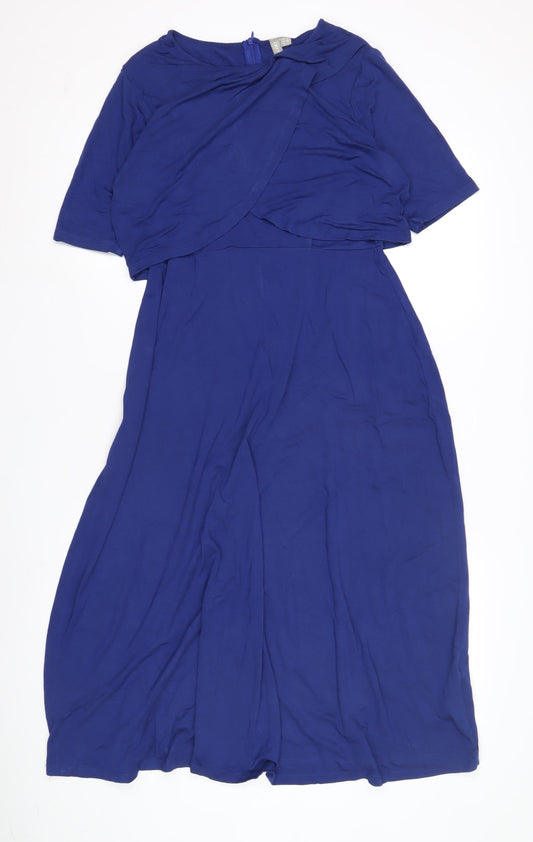ASOS Women's Blue Long Cotton Dress Size 10