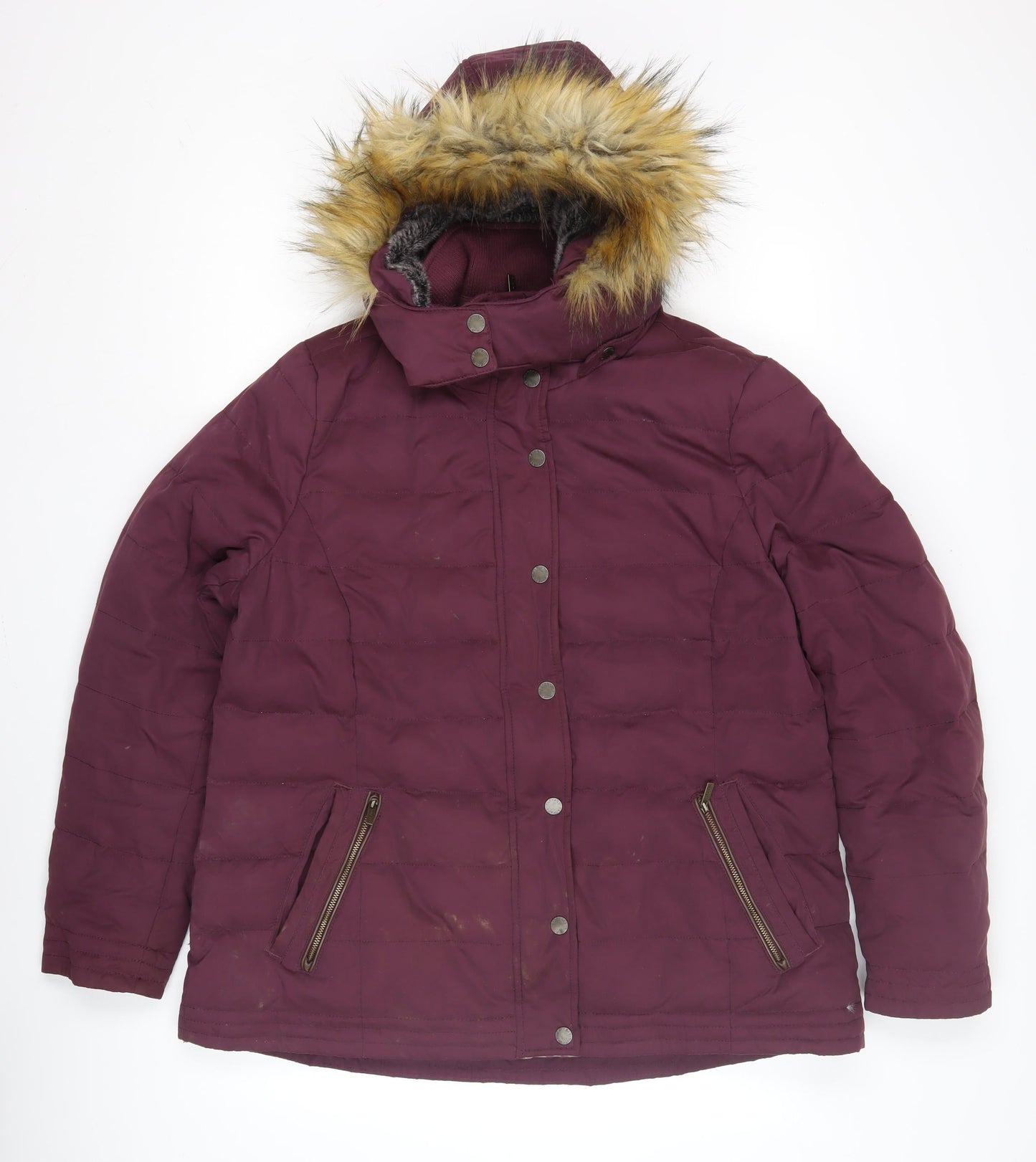 Fat Face Women's Purple Puffer Jacket Size 18