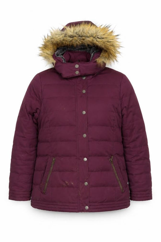 Womens UK Size 18 Fat Face Purple Puffer Jacket