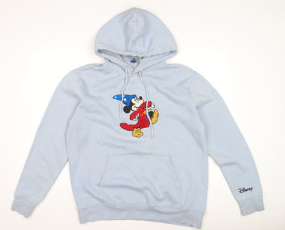 Womens UK Size L Disney Blue Pullover Hoodie