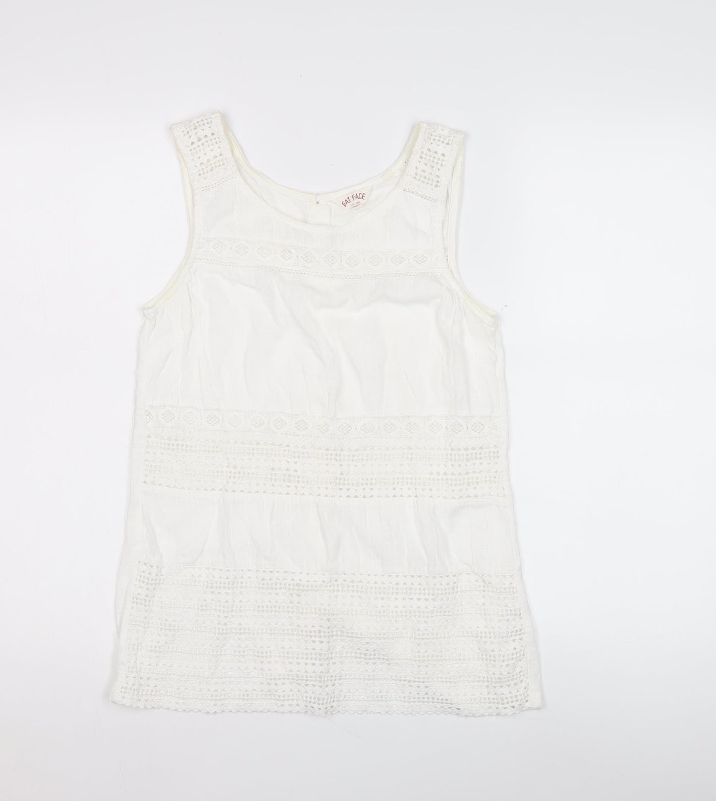 Womens UK Size 6 Fat Face White  Blouse