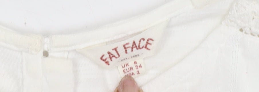 Womens UK Size 6 Fat Face White  Blouse