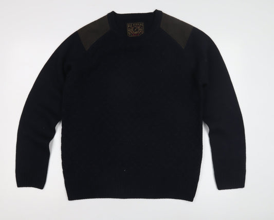 Red Herring Men's Black Medium Knit Pullover Jumper