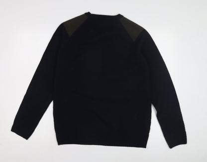 Red Herring Men's Black Medium Knit Pullover Jumper