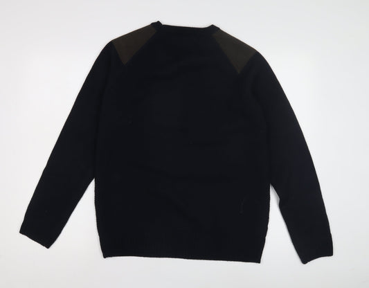 Red Herring Men's Black Medium Knit Pullover Jumper