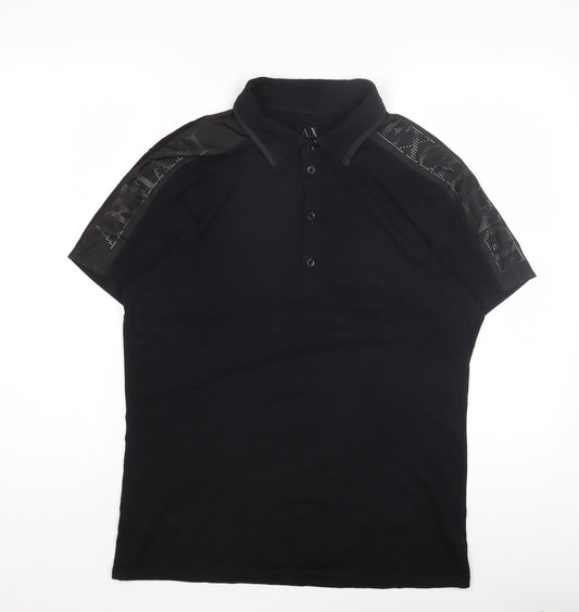 Armani Exchange Men's Black Polo Shirt M