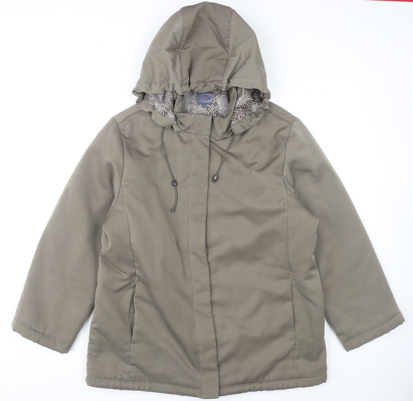 Outer Layer Women's Brown Parka Jacket, Size 16