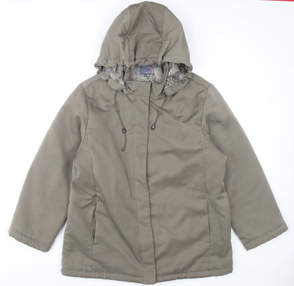 Outer Layer Women's Brown Parka Jacket, Size 16