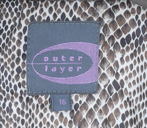 Outer Layer Women's Brown Parka Jacket, Size 16
