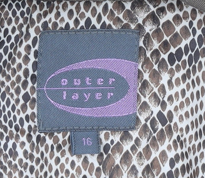 Outer Layer Women's Brown Parka Jacket, Size 16