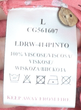 Brave Soul Women's Pink Floral Short Dress, L