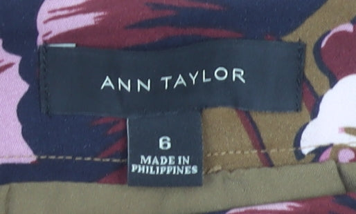 Ann Taylor Women's Multicoloured Floral Pencil Skirt