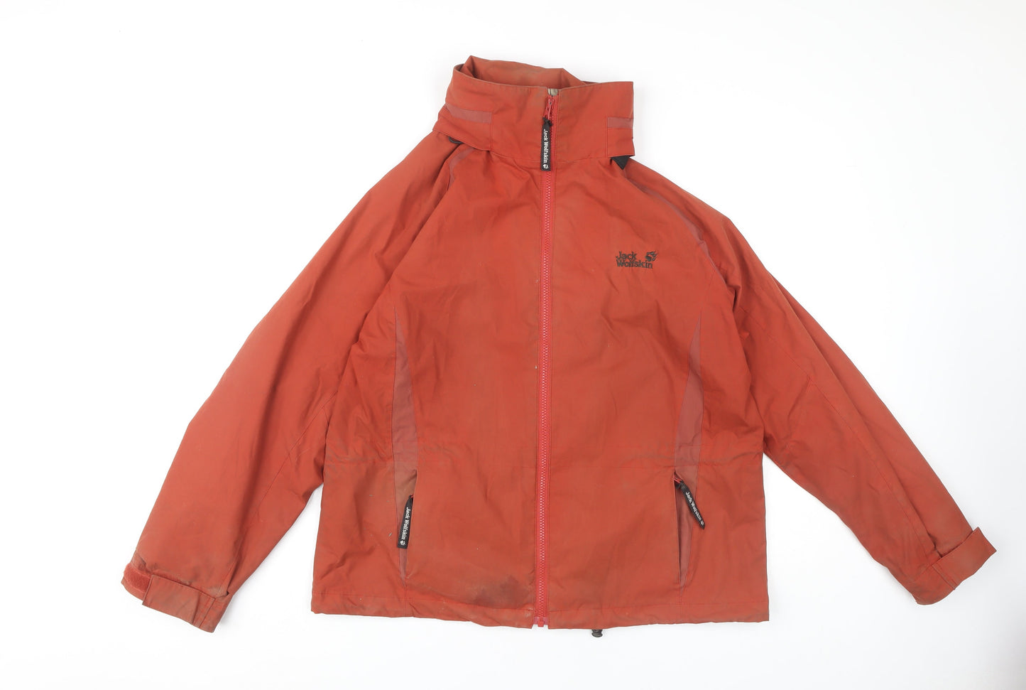 Womens UK Size L Jack Wolfskin Red Windbreaker Coat