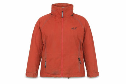 Womens UK Size L Jack Wolfskin Red Windbreaker Coat