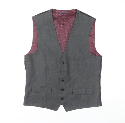 Mens UK Size 40 NEXT Regular Grey Suit Waistcoat