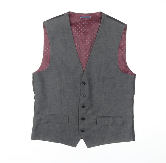 Mens UK Size 40 NEXT Regular Grey Suit Waistcoat