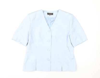 Mosaic Women's Blue Blouse V-Neck Size 16 Button Accent