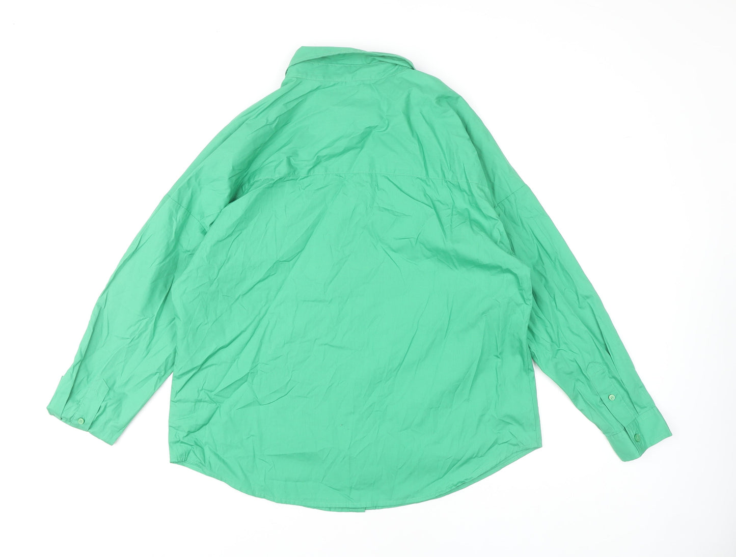 Cotton Traders Women's Green Button-Up Shirt Size 12