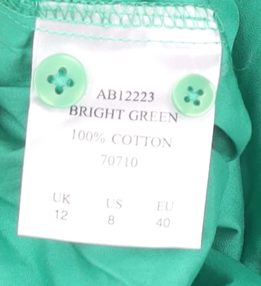 Cotton Traders Women's Green Button-Up Shirt Size 12