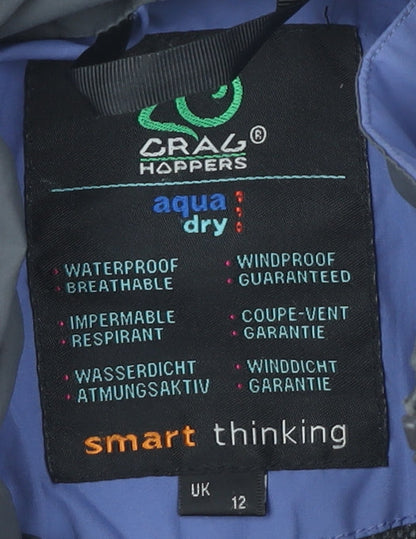Womens UK Size 12 Craghoppers Blue Rain Coat