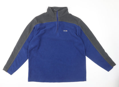 Mens UK Size 2XL Regatta Blue Henley Sweatshirt