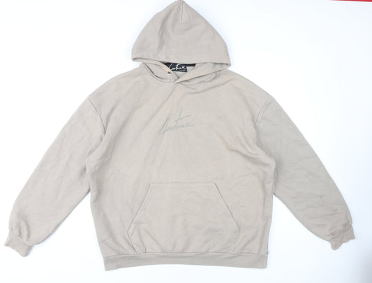 The Couture Club Beige Men's Pullover Hoodie L