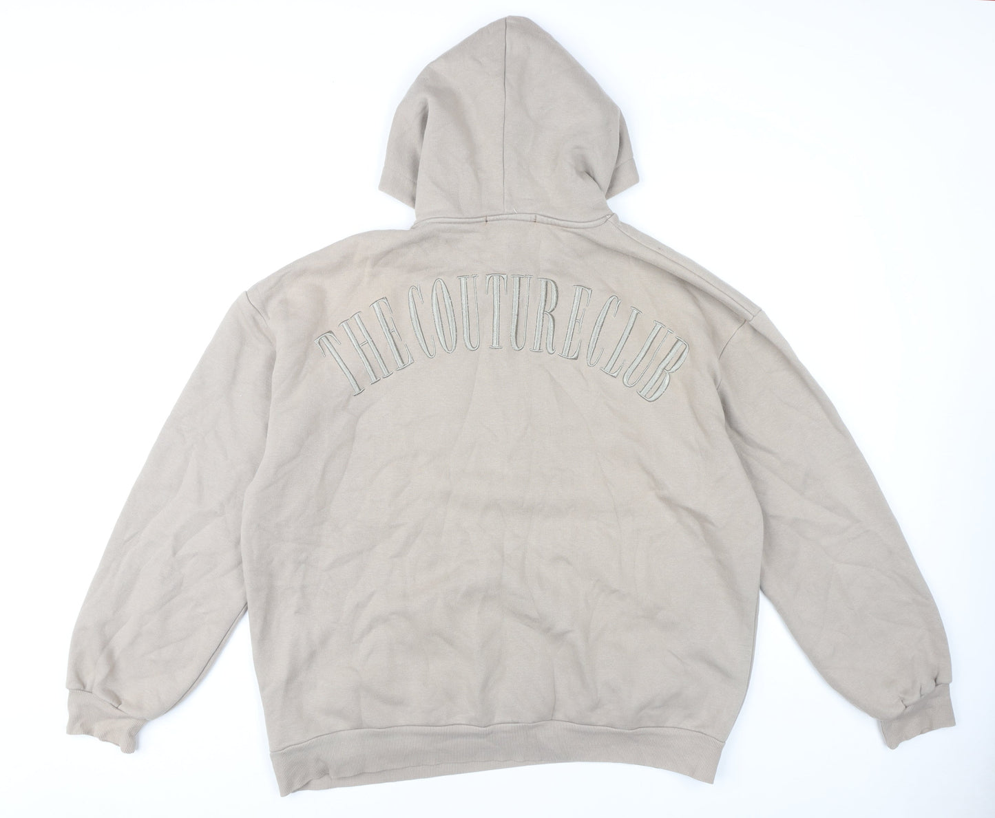 The Couture Club Beige Men's Pullover Hoodie L