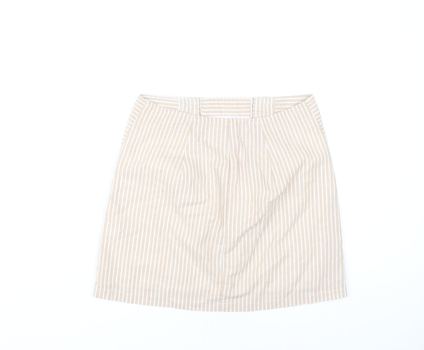 Alter'd State Women's Beige Striped Short Skirt S