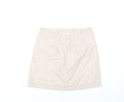 Alter'd State Women's Beige Striped Short Skirt S