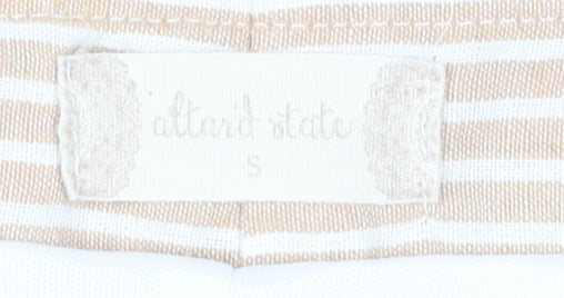 Alter'd State Women's Beige Striped Short Skirt S