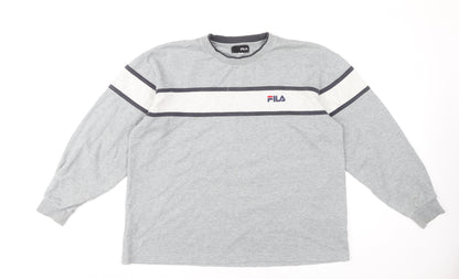 Mens UK Size M FILA Grey Pullover Sweatshirt
