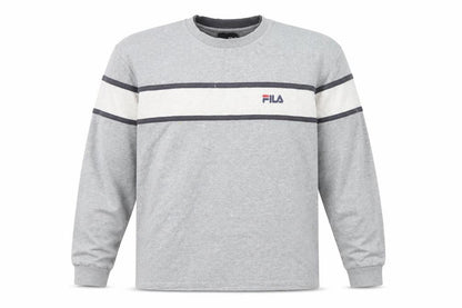 Fila Men's Grey Pullover Sweatshirt M Striped