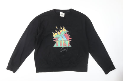 Tiki Men's Black XL Pullover Surf Sweatshirt