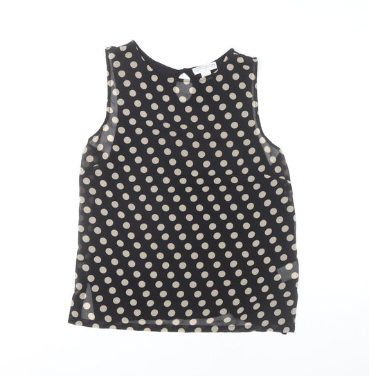 Cotton On Women's Black Polka Dot Tank, Size M