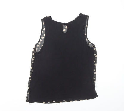 Cotton On Women's Black Polka Dot Tank, Size M