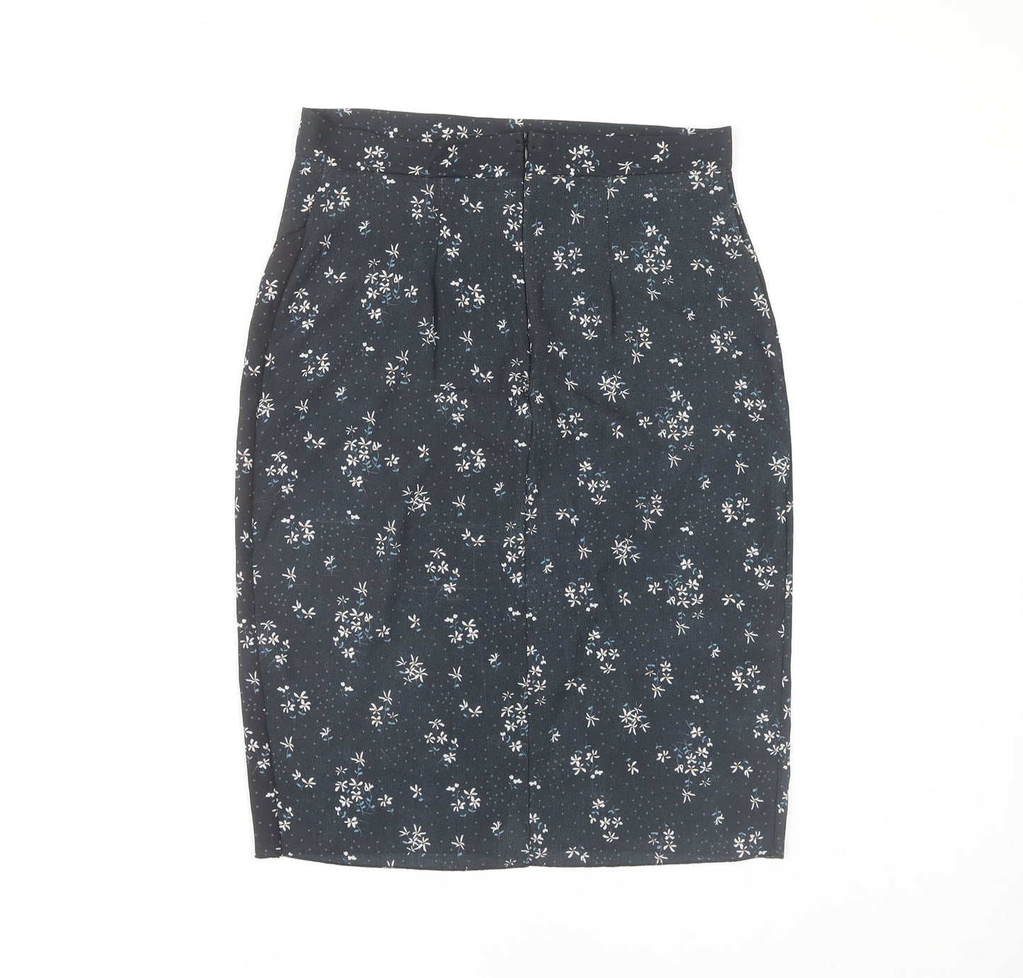 PrettyLittleThing Women's Black Floral Pencil Skirt Size 12