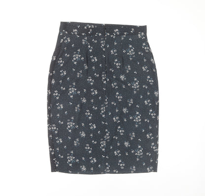 PrettyLittleThing Women's Black Floral Pencil Skirt Size 12