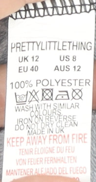 PrettyLittleThing Women's Black Floral Pencil Skirt Size 12