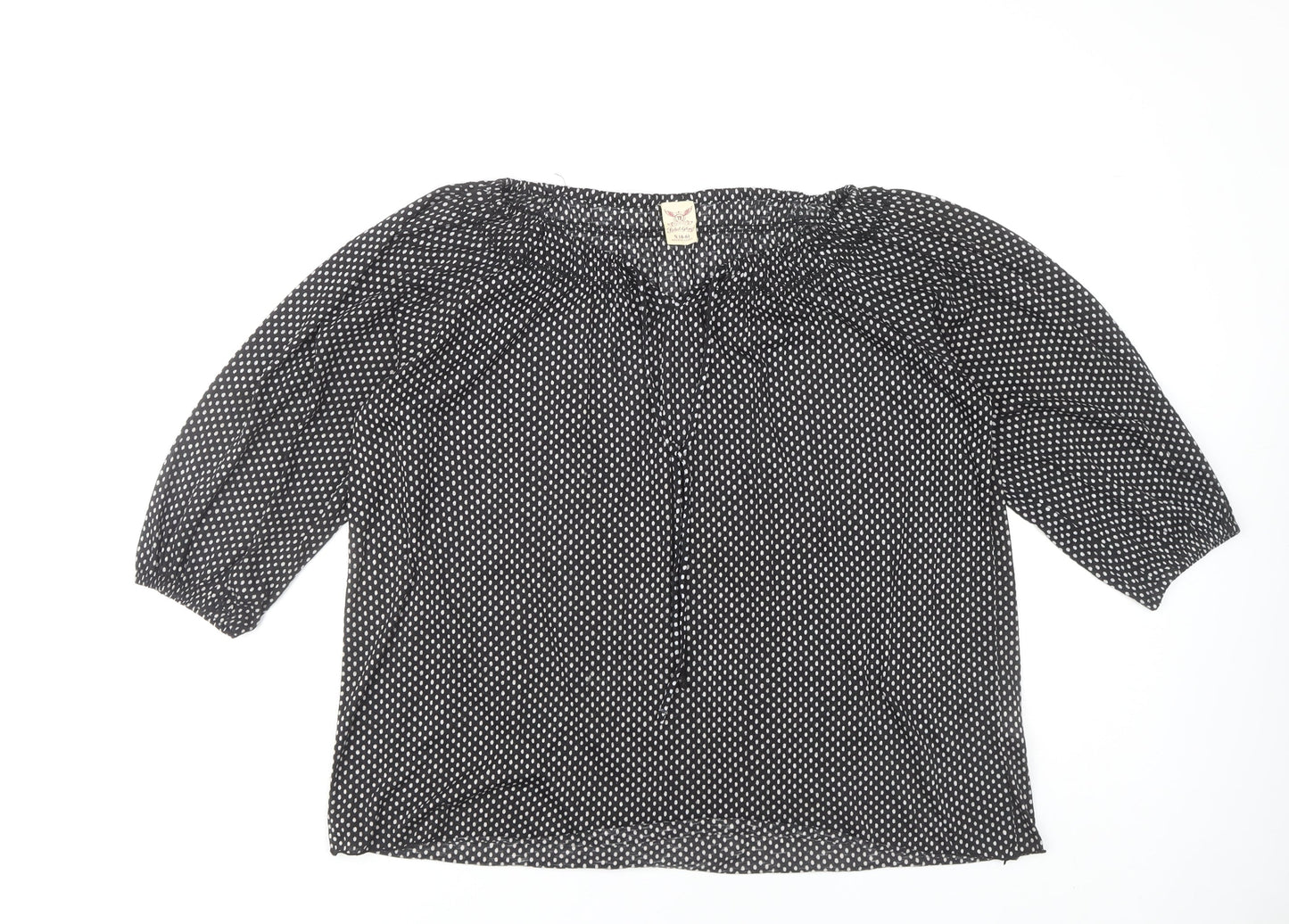 Womens UK Size S Faded Glory Black  Blouse