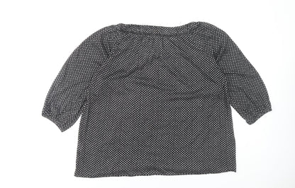 Womens UK Size S Faded Glory Black  Blouse
