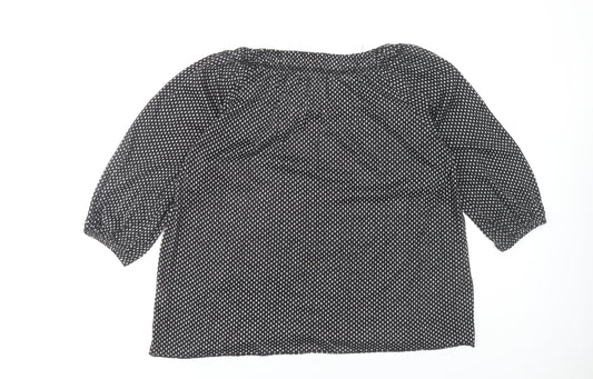 Womens UK Size S Faded Glory Black  Blouse