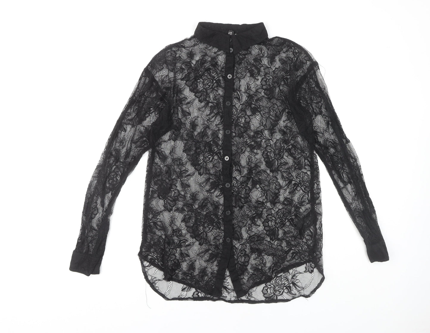 Womens UK Size 6 H&M Black  Button-Up