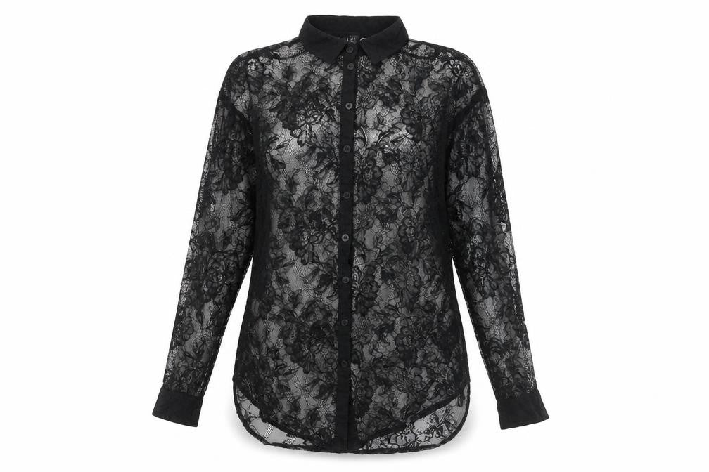 Womens UK Size 6 H&M Black  Button-Up