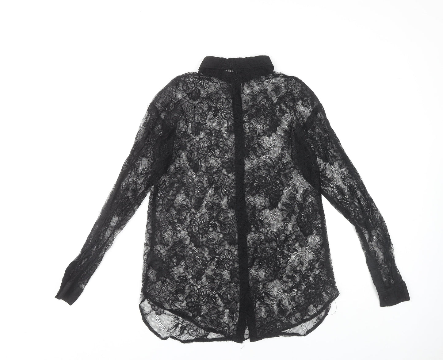 Womens UK Size 6 H&M Black  Button-Up