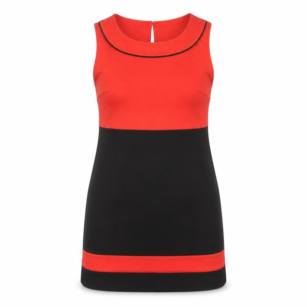 Next Women's Black and Red Sheath Dress, Size 4